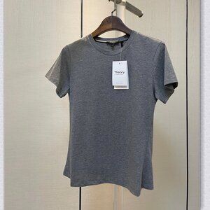Theory Good Collection Heather Gray Crewneck Tee - NWT